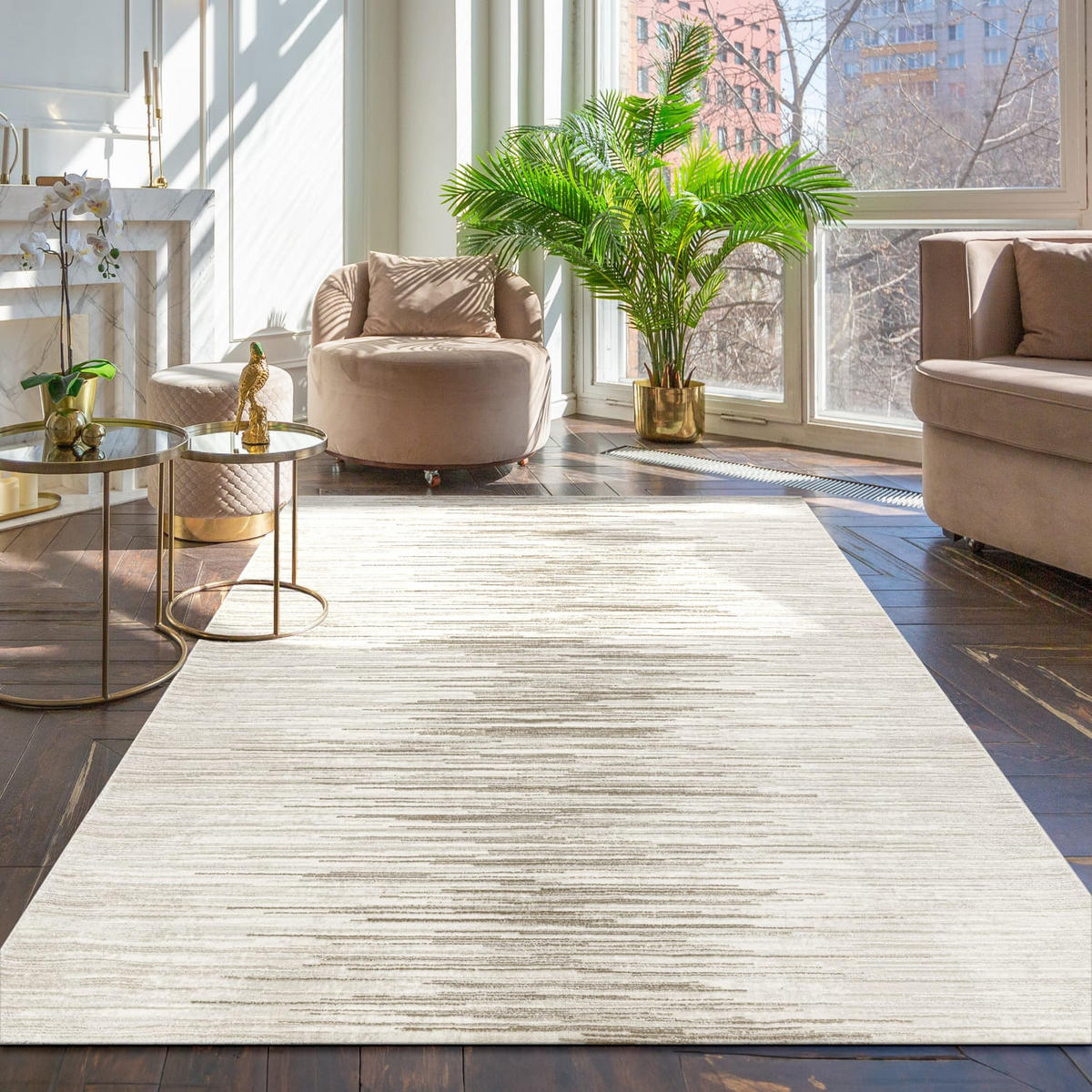 KURZFLORTEPPICH 120/170 cm Mykonos 872 - Creme, Kunststoff (120/170cm) - Paco Home