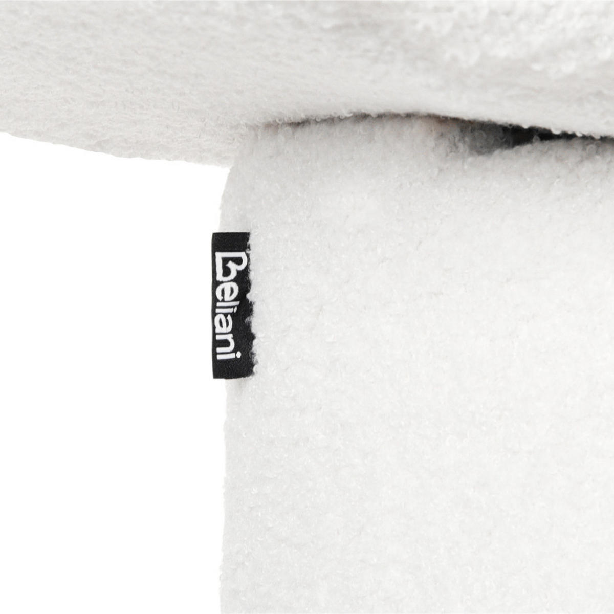 POUF Cremeweiß Riddle - Weiß, Textil (57/46/38cm) - Beliani