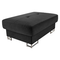 POLSTERHOCKER Cotere - Anthrazit/Silberfarben, Holz/Metall (104/42/67cm) - MIRJAN24