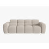 SOFA Lisa aus strukturiertem Stoff sand 4 Sitzplätze - Sandfarben, Textil (256/77/101cm) - Micadoni