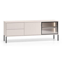 LOWBOARD Barnee Kaschmir 160 / 40 / 59cm - Kaschmir/Beige, Holzwerkstoff/Metall (160/59/40cm) - Feldmann-Wohnen