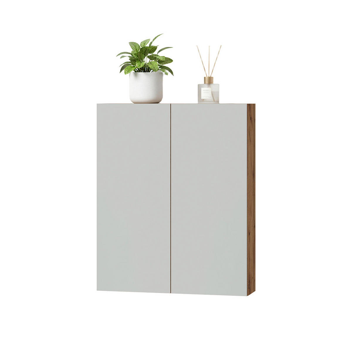 KOUPELNOVÁ ZRCADLOVÁ SKŘÍŇKA Lotta Dub - barva dubu, kompozitní dřevo (59.7/73.2/16cm) - Vicco