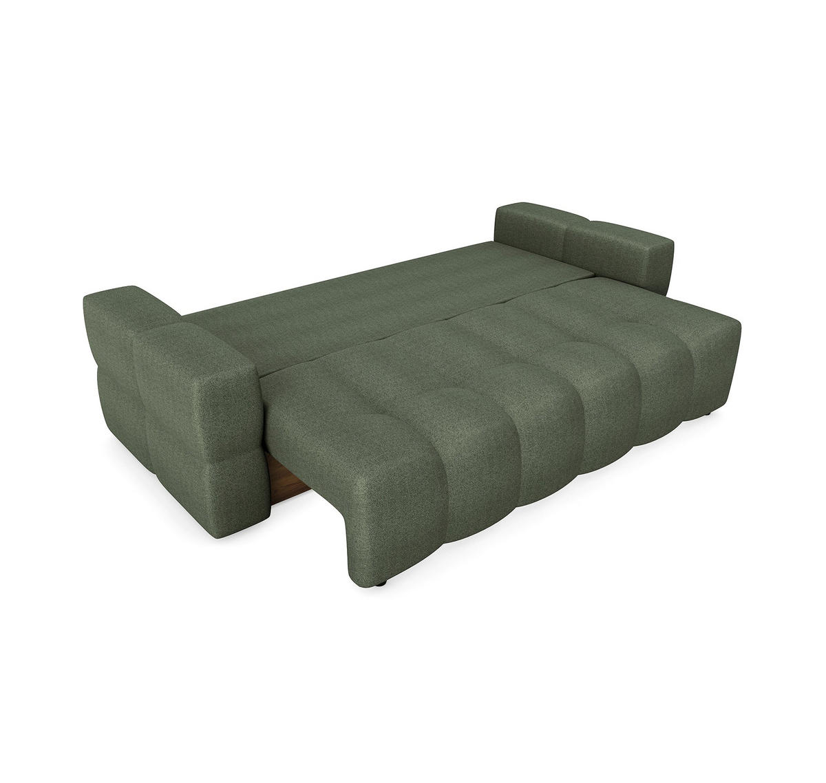 SCHLAFSOFA GERADE Rastergewebe Olivgrün 247cm - Olivgrün, Textil (247/90/102cm) - Sia Home