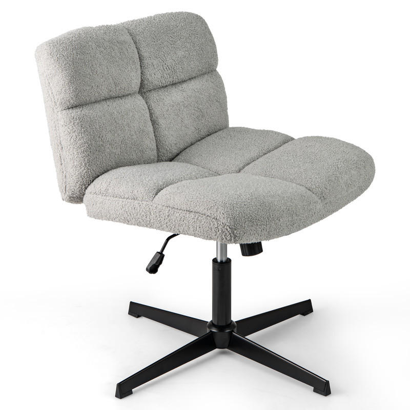 BÜROSTUHL Grau - Grau, Metall (73/78/64cm) - COSTWAY