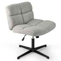 BÜROSTUHL Grau - Grau, Metall (73/78/64cm) - COSTWAY