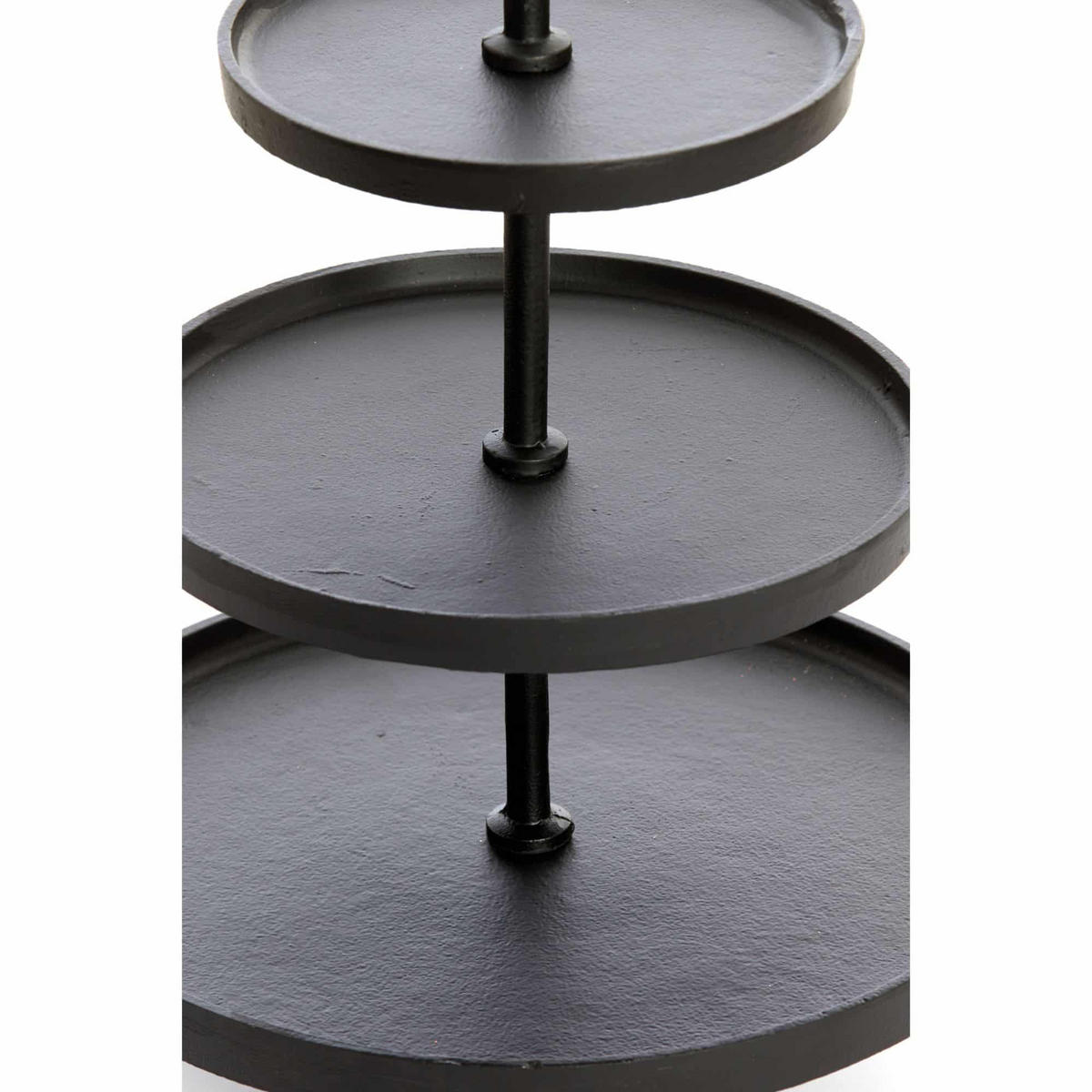 ETAGERE Marozu Schwarz 32/32/48 cm - Schwarz, Metall (32/48cm) - Light & Living
