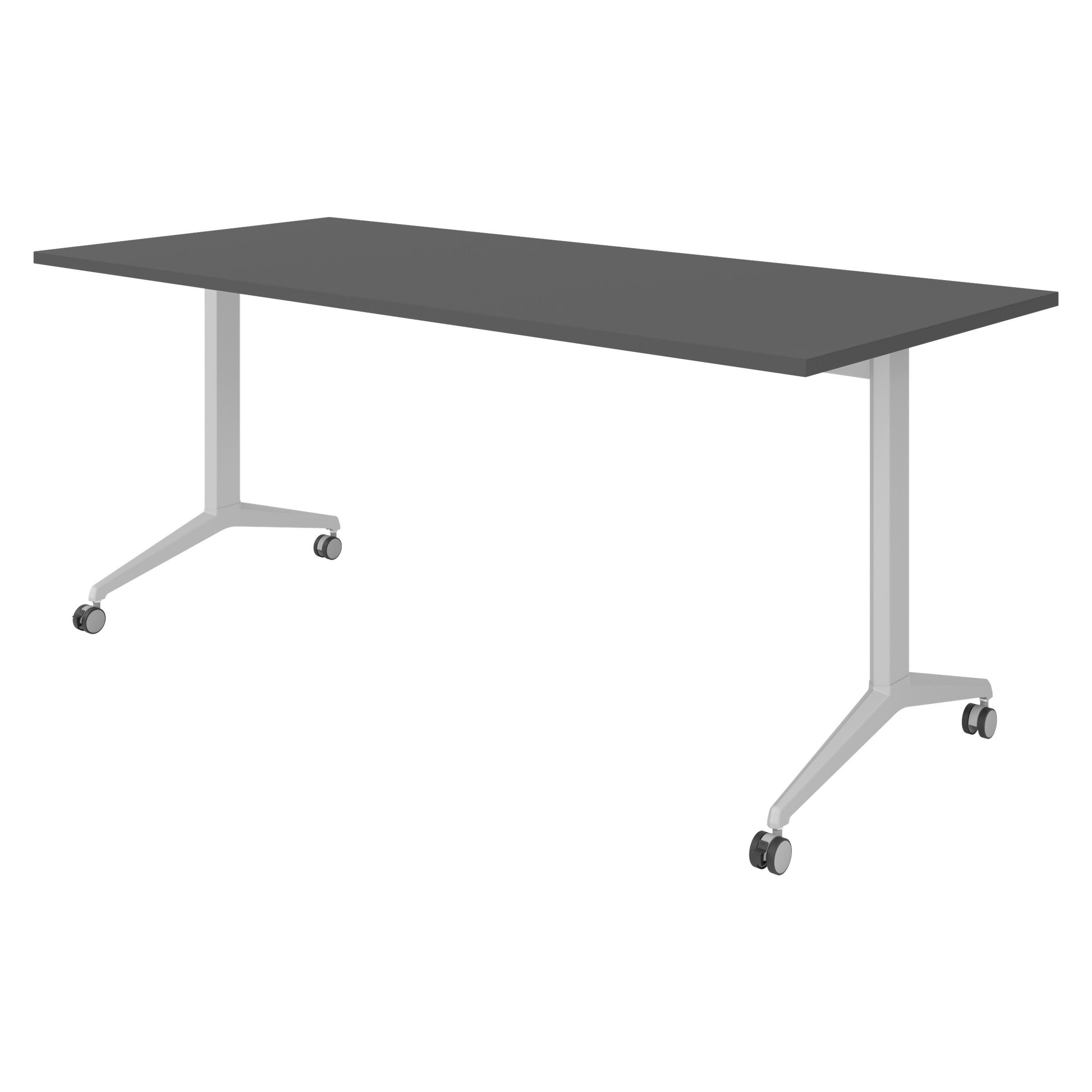 bümö Seminartisch Graphit, Silber 180x75x80 cm