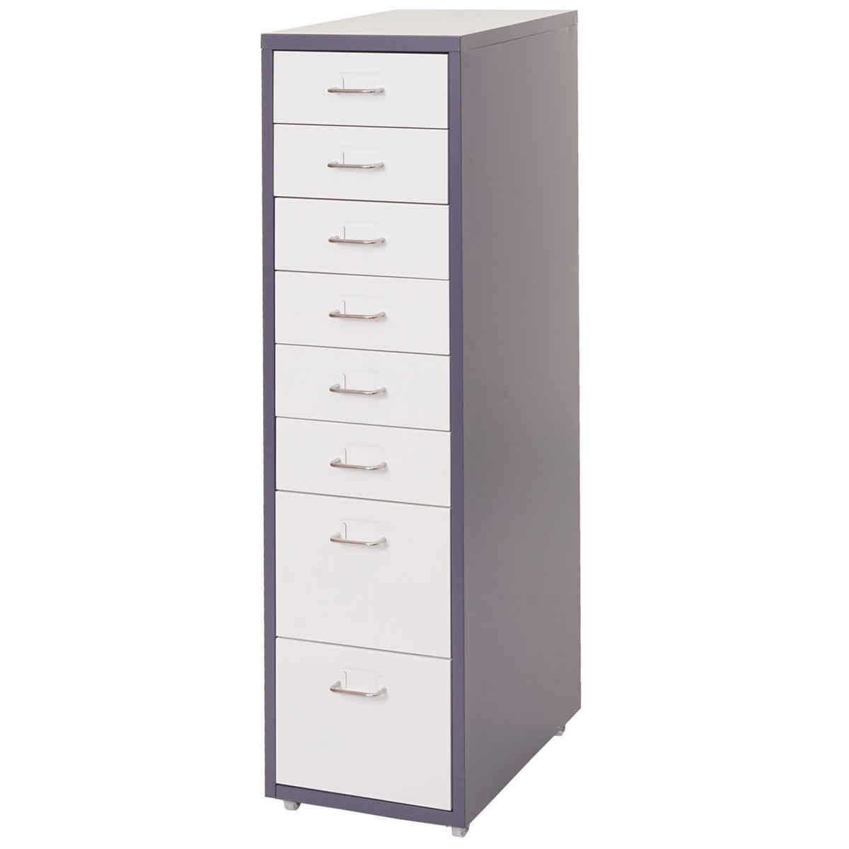 ROLLCONTAINER Anthrazit, Weiß - Anthrazit/Weiß, Metall (28/110/41cm) - MCW