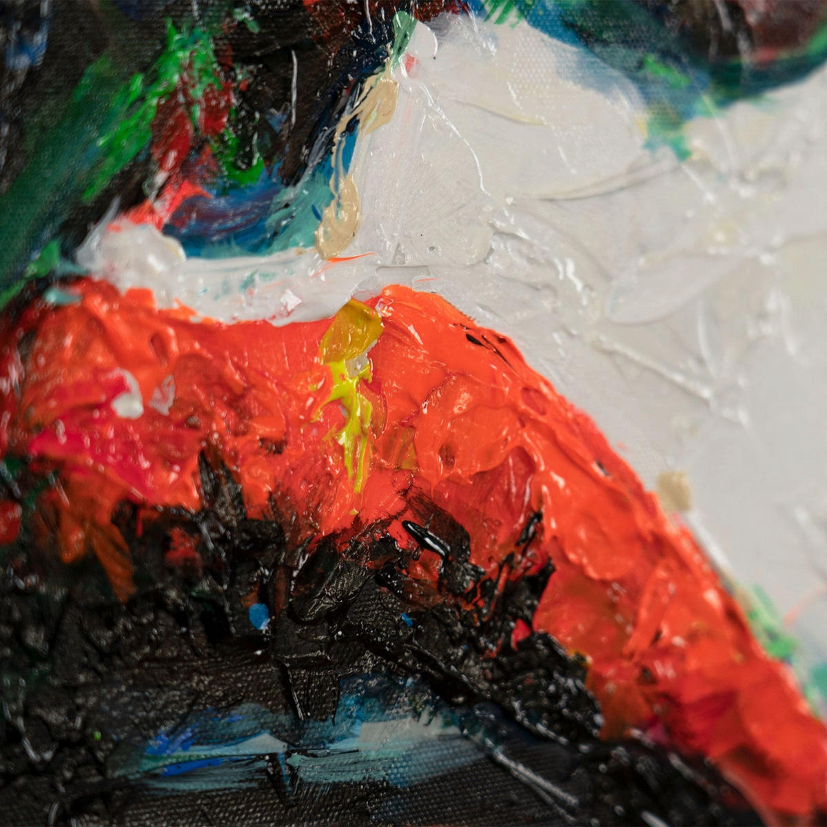 GEMÄLDE Farben der Leidenschaft Schattenfugenrahmen Gold 120x80 cm - Goldfarben, Holz (120/80cm) - YS-art gallery