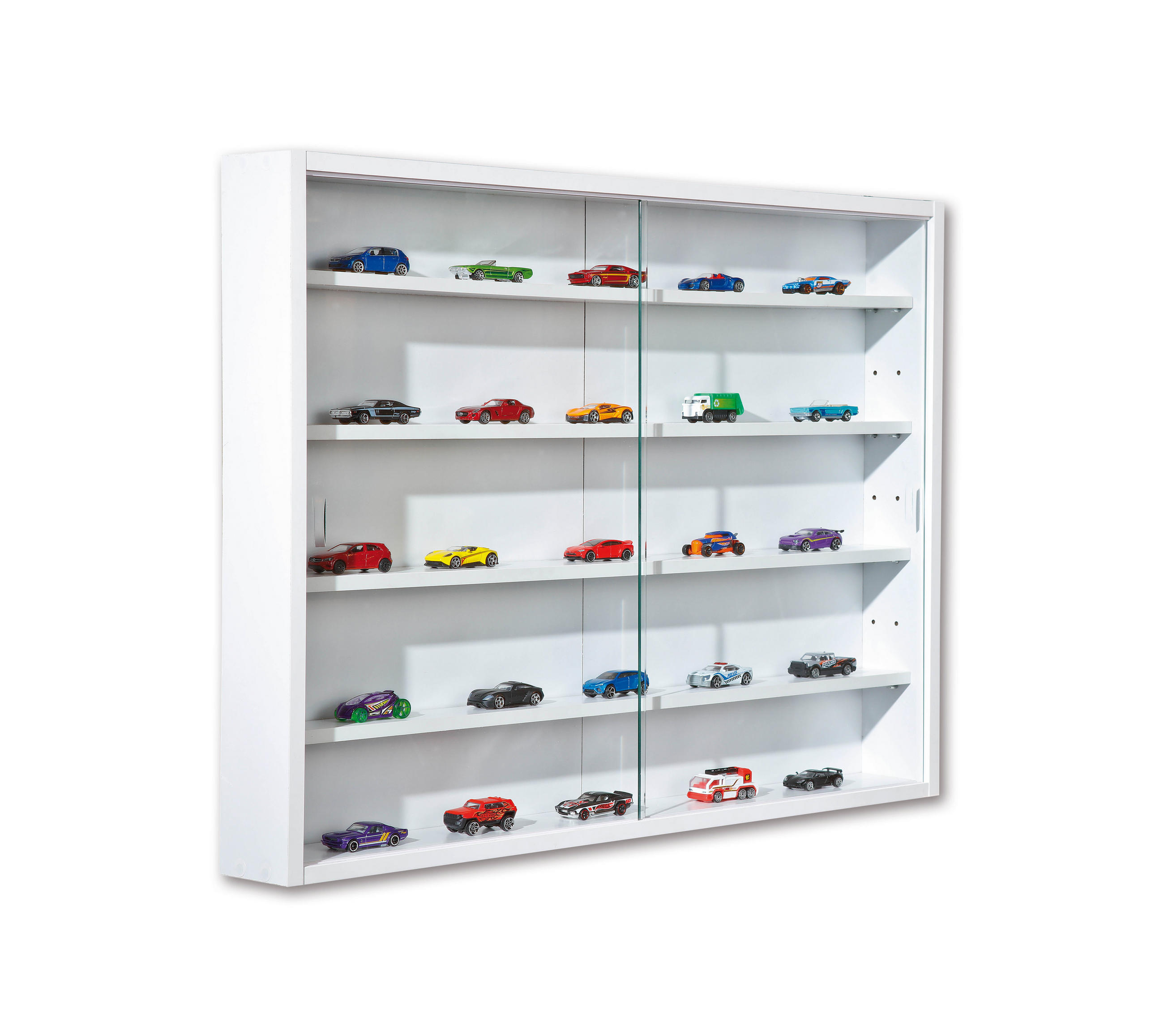 ebuy24 Hängevitrine Weiß 80x60x10 cm