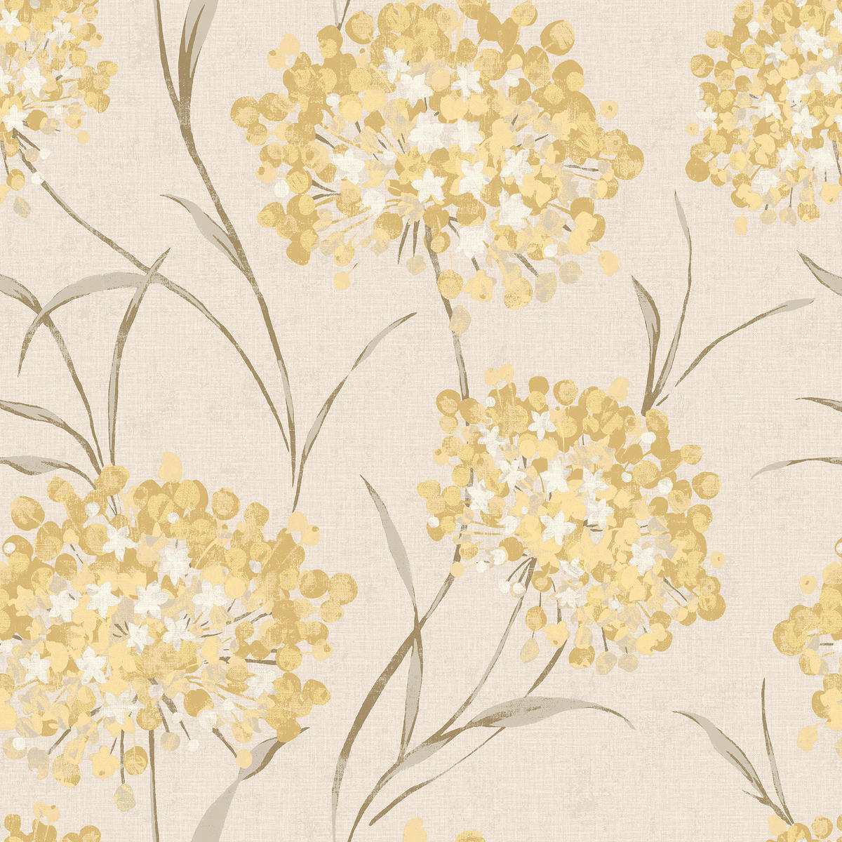 VLIESTAPETE Giselle Blumen 1000x52cm - Gelb, Papier/Kunststoff (52/1000cm) - LAURA ASHLEY
