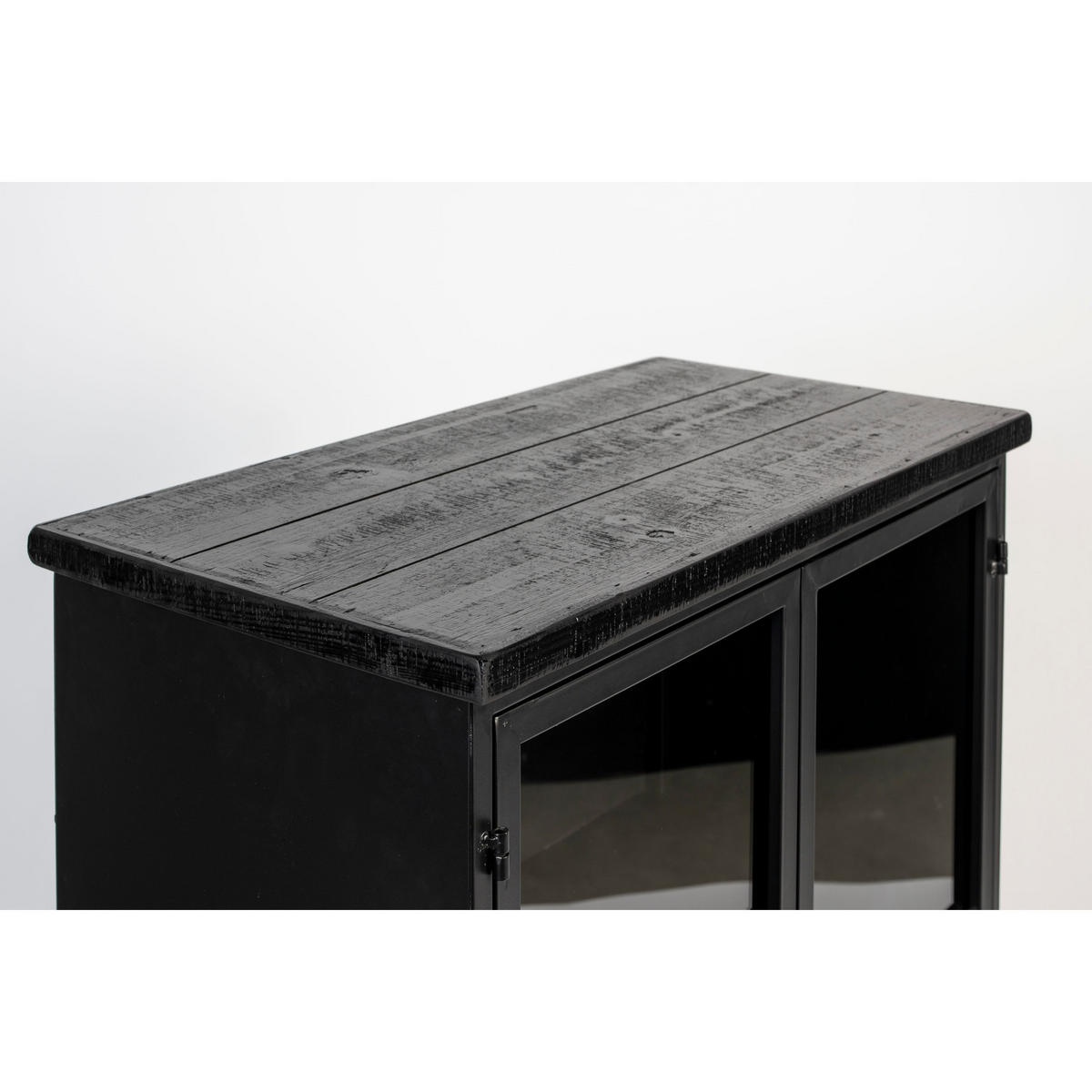 AUFBEWAHRUNGSSCHRANK Ferre Kast auf Rollen Mittel Holz/Metall Schwarz - Schwarz, Holz (65/105/35cm) - Housecraft Living
