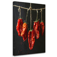 LEINWANDBILD Essen & Trinken 80x120cm - Rot, Textil (80/120cm) - Feeby