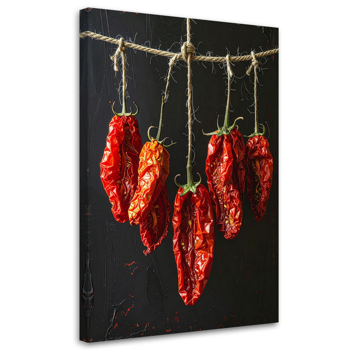 LEINWANDBILD Essen & Trinken 80x120cm - Rot, Textil (80/120cm) - Feeby