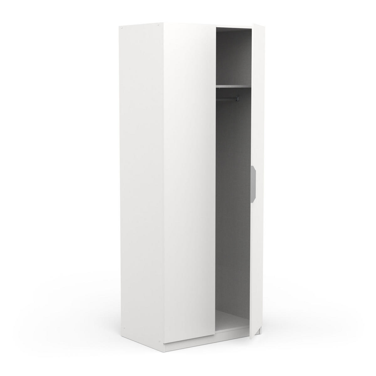SCHRANK, 2 Türen - GHOST - Weiß - 79,4 x 51,1 x 203 cm - Weiß, Holz (51.1/203/79.4cm) - Demeyere