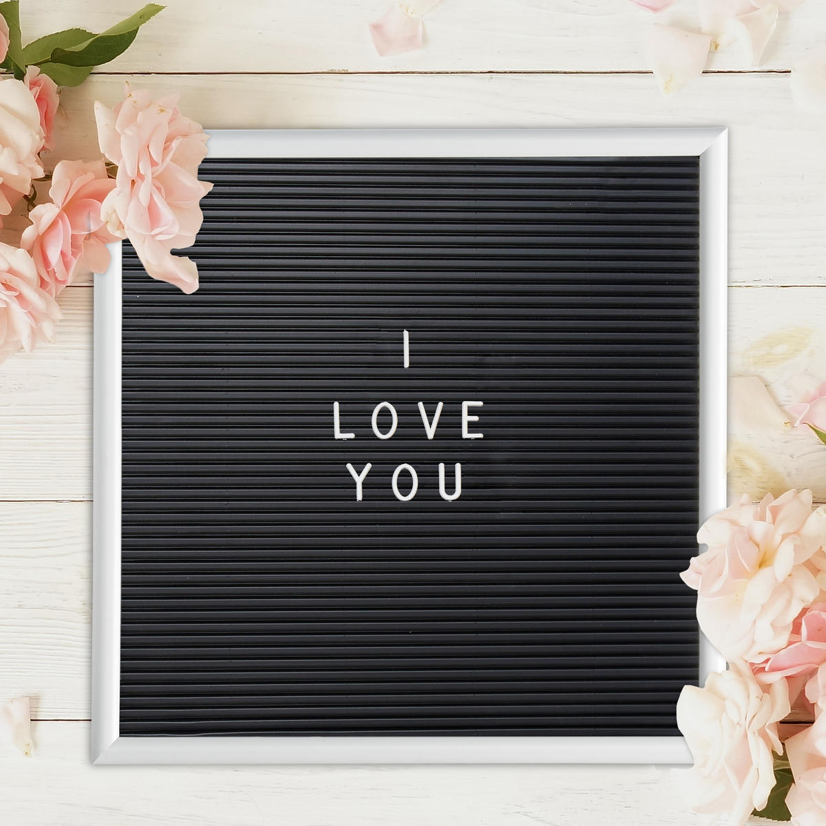 LETTERBOARD Weiß 30x30 cm 145 Zeichen - Schwarz/Weiß, Kunststoff (30/2/30cm) - Relaxdays