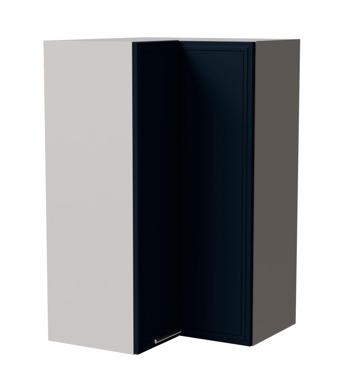 ECKHÄNGESCHRANK Salo W14/60 Grau / Indigo Matt 60 / 60 / 96cm - Dunkelblau/Grau, Holz/Holzwerkstoff (60/96/60cm) - Feldmann-Wohnen