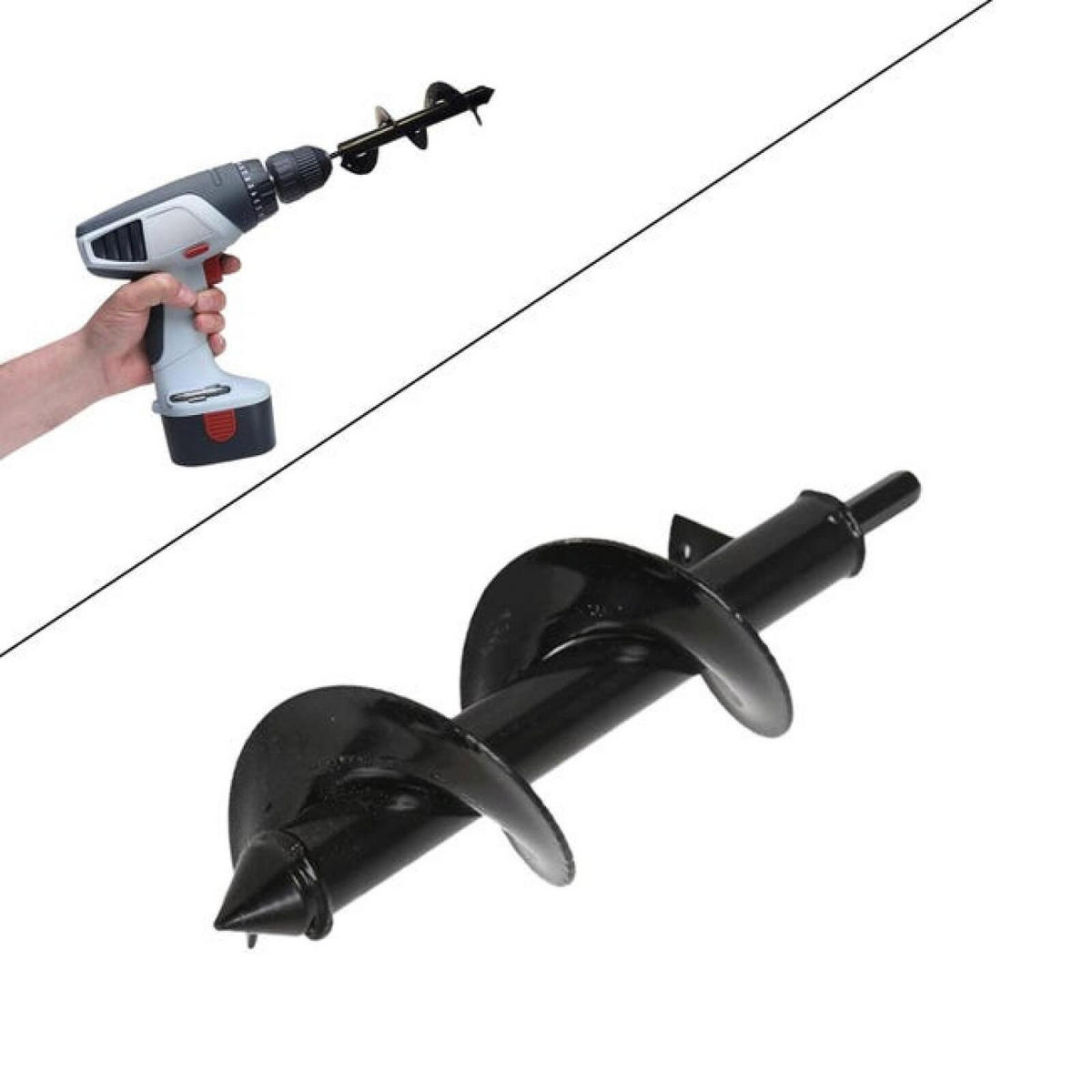 BOHRER – für Gartenpflanzungen, 1 Packung - Schwarz, Metall (30/8/1cm) - DCA