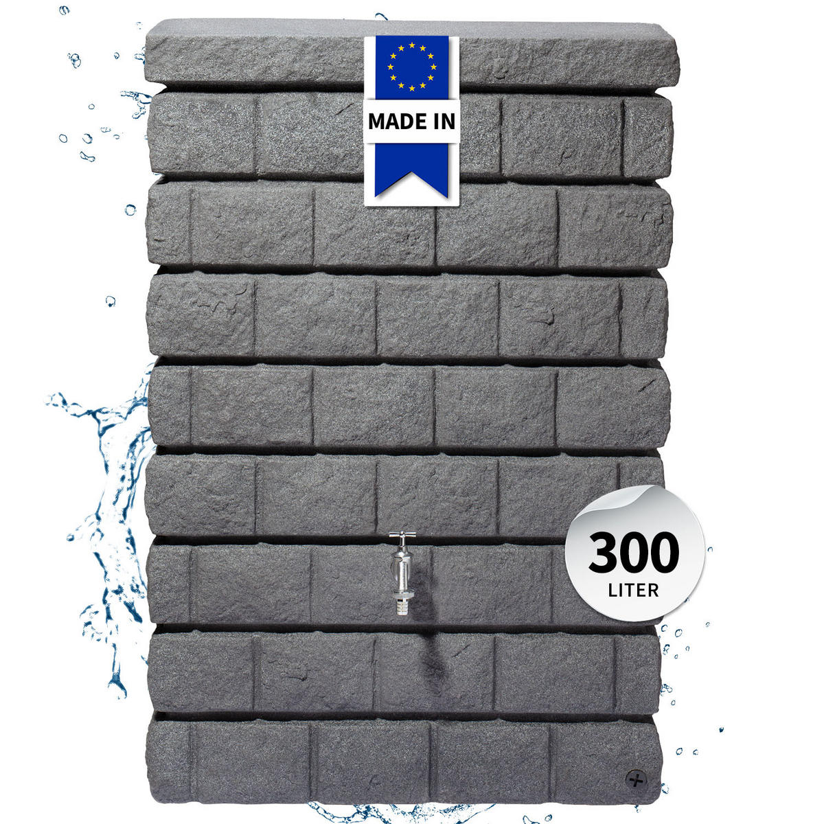 JUNIOR Wandtank 300 L, dark e - Hellgrau, Kunststoff (40/118/80cm) - GARANTIA