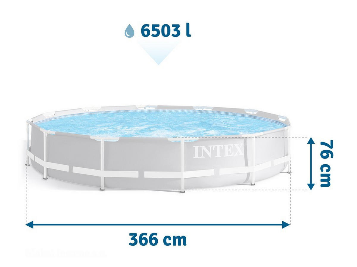 POOL 366 x 76 cm - 26710 - Grau, Textil (366/76cm)