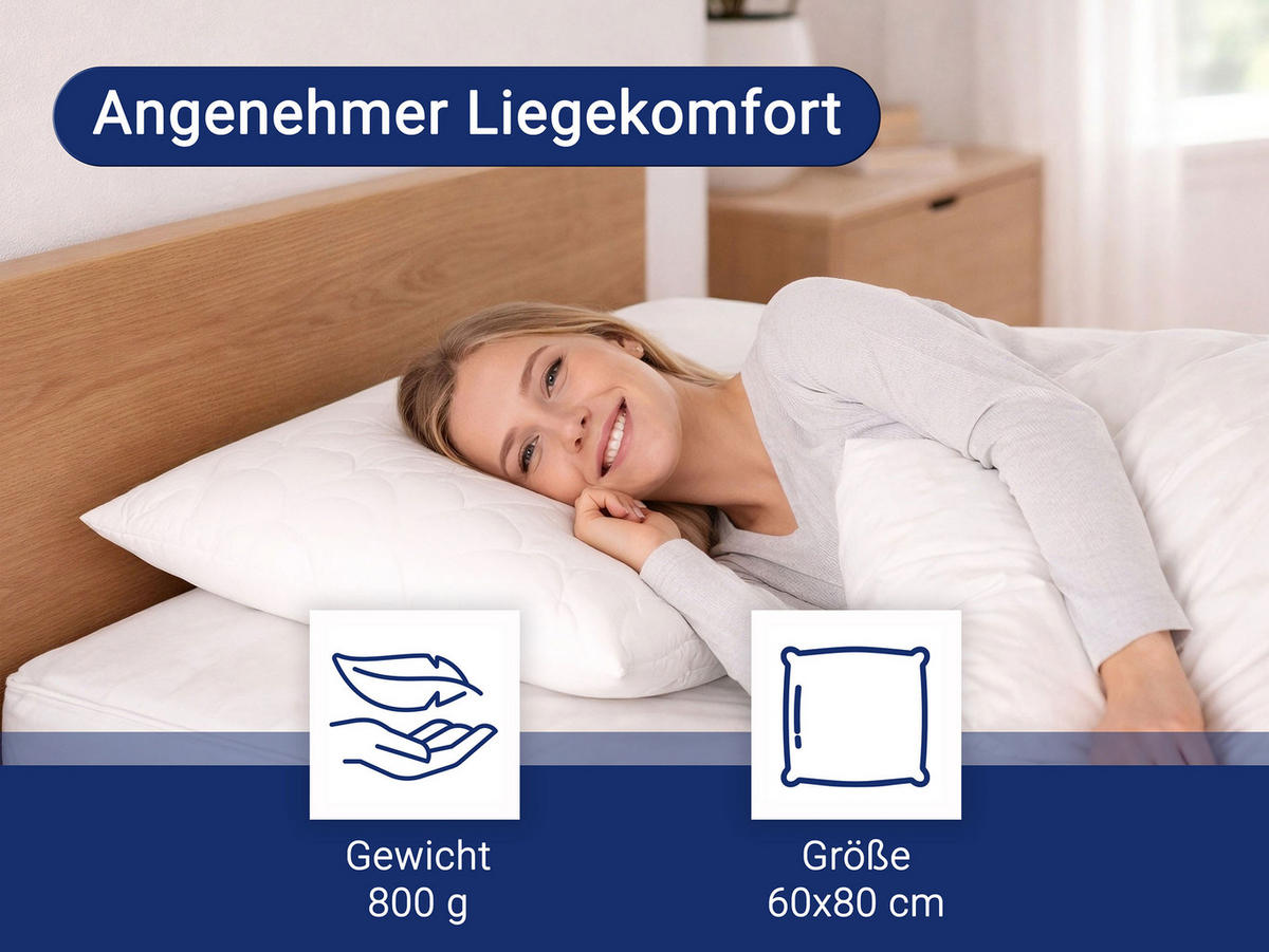 KISSEN, 60x80 cm, 100% Baumwolle - Weiß, Textil (60/80cm) - Zollner