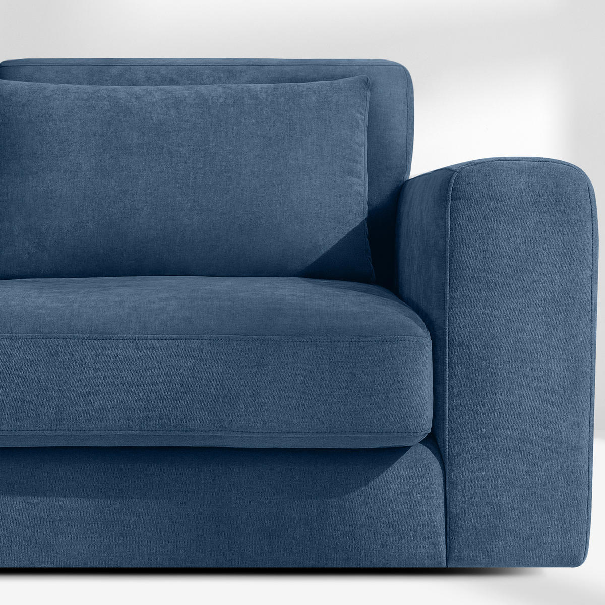 ECKSOFA XL links VERUS - Dunkelblau, Holz/Holzwerkstoff (377/328cm) - KONSIMO®