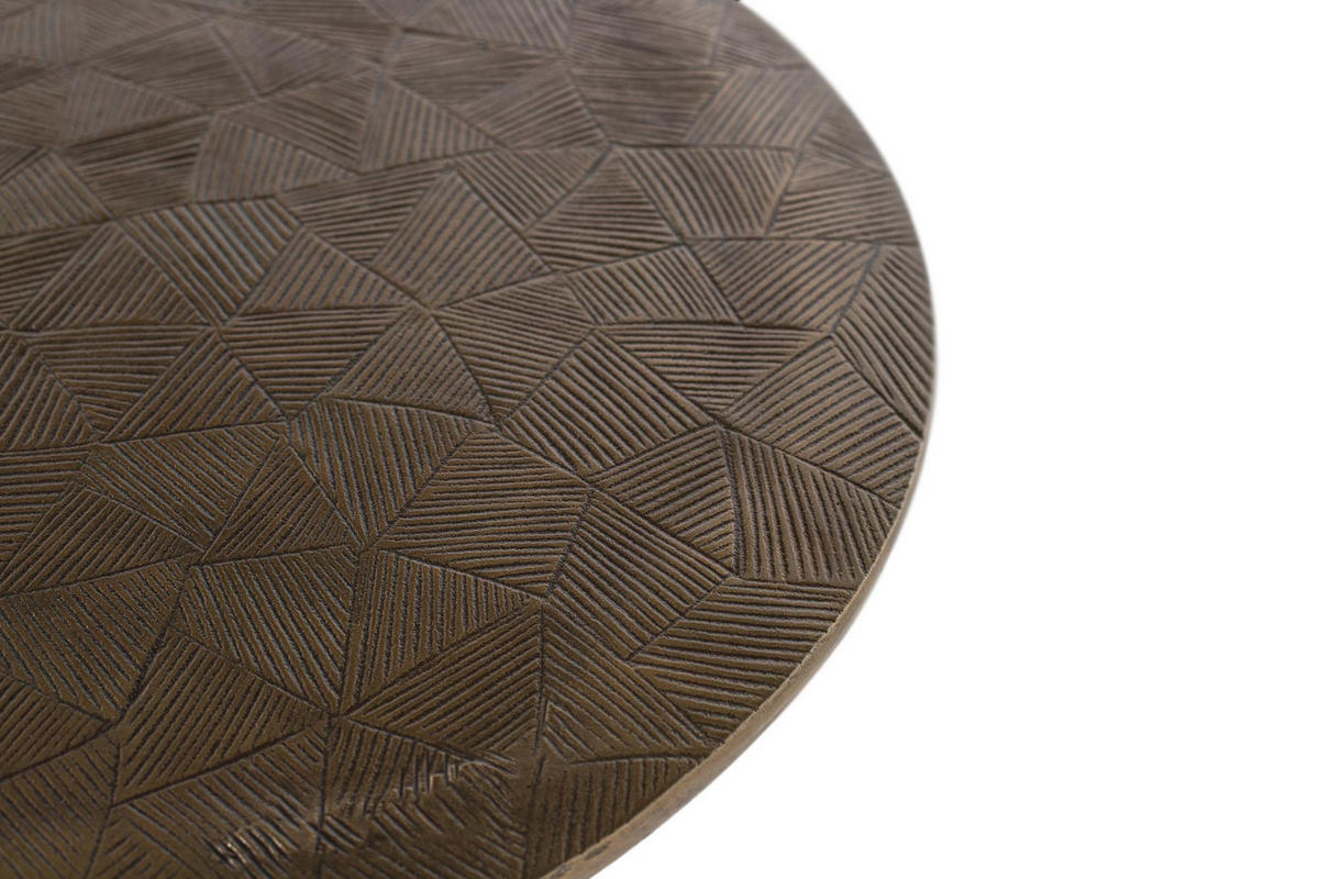 BEISTELLTISCH aus Aluminium - Bronzefarben, Metall (55/55/60cm) - Giner y Colomer
