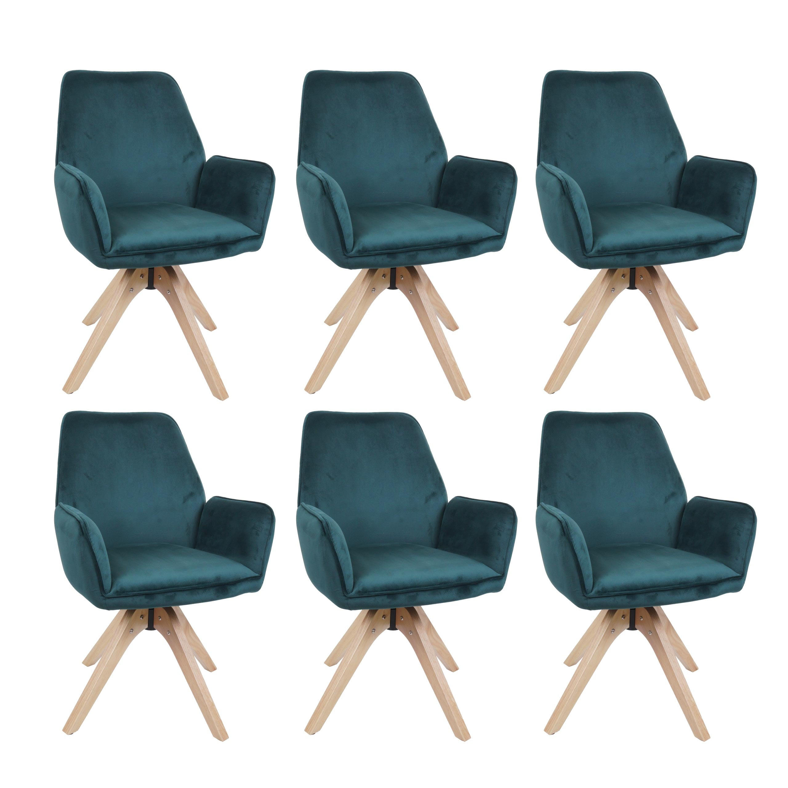ESSZIMMERSTUHL Grün 6er-Set - Grün, Textil (60/87/60cm) - MCW