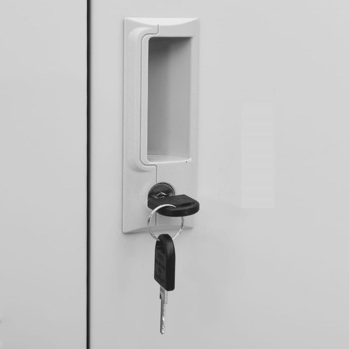 MEHRZWECKSCHRANK Sanders 90/45/92.5 cm - Grau, Metall (90/92.5/45cm) - Nettlife