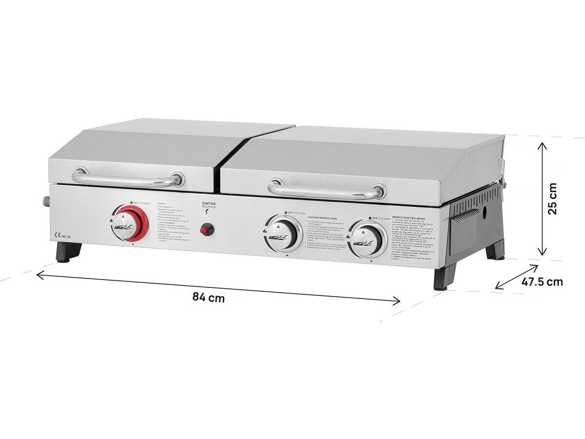 PLANCHA flamo Grau - Grau, Metall (47/25/84cm) - Habitat Garten