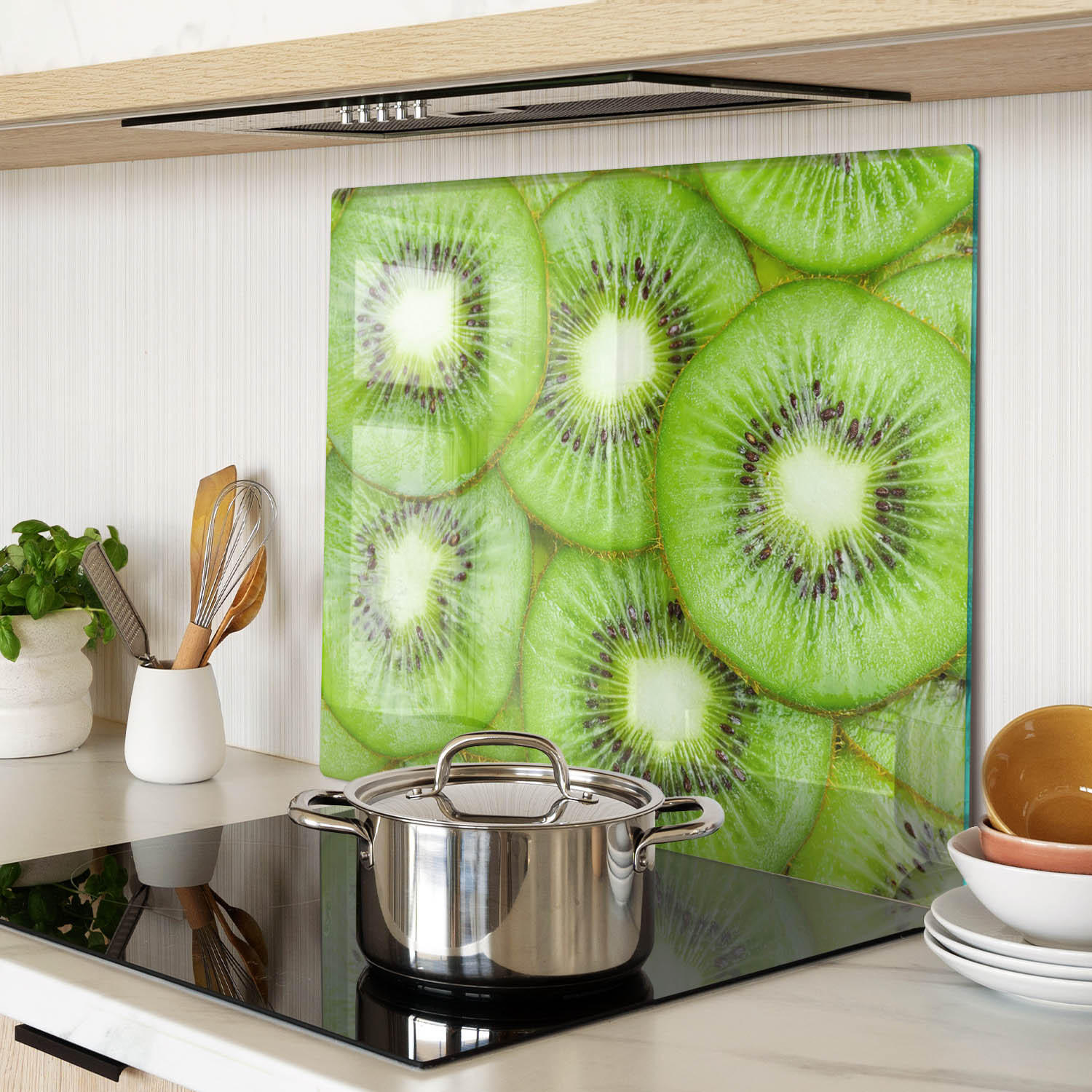 GLASPLATTE 60x52 cm Kiwi - Grün, Glas (60/0.4/52cm) - TULUP