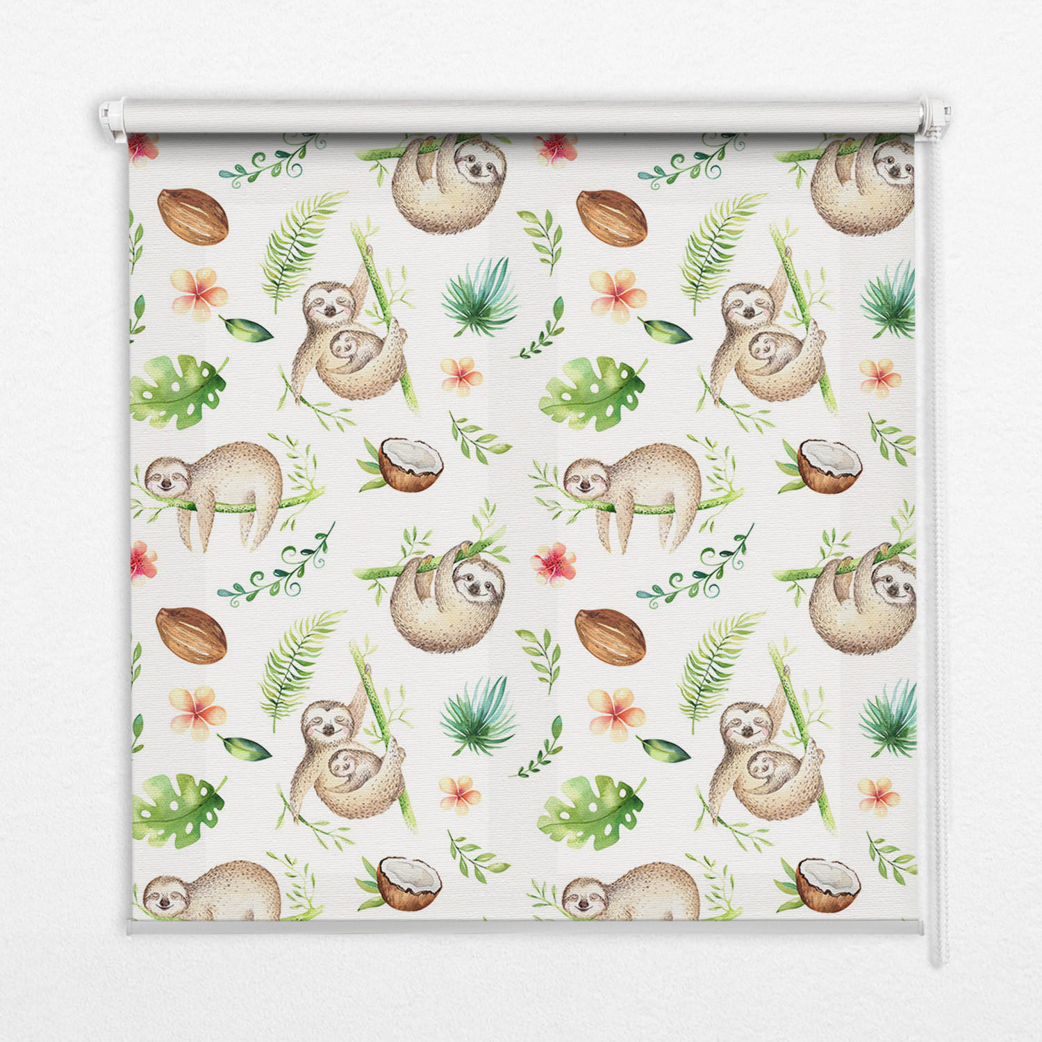 TULUP VNITŘNÍ roleta - okenní roleta - roleta - 80x140 cm - Lenochodi a rostliny