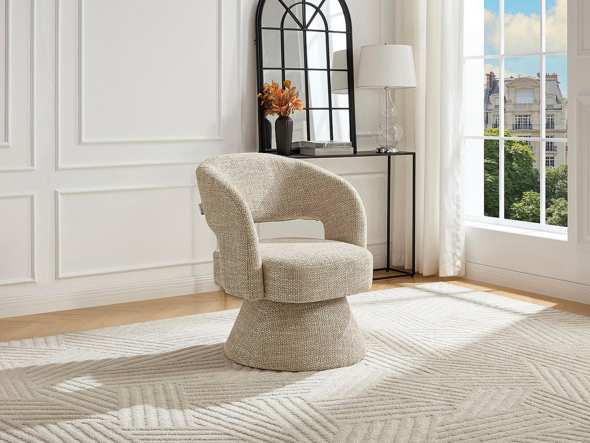 SESSEL mit gerader Rückenlehne - 1 -Sitzer - Polyester - beige - NAROLIA - Beige, Textil (64/82/71.5cm) - Vente-Unique