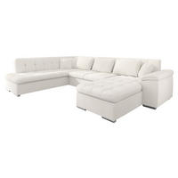 WOHNLANDSCHAFT Niko Bis Premium, Seite: Rechts - Creme, Holz/Textil (348/76/205cm) - MIRJAN24