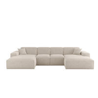 WOHNLANDSCHAFT Celes Premium Xs Sven - Creme, Holzwerkstoff/Textil (342/73/165cm) - Fun Möbel