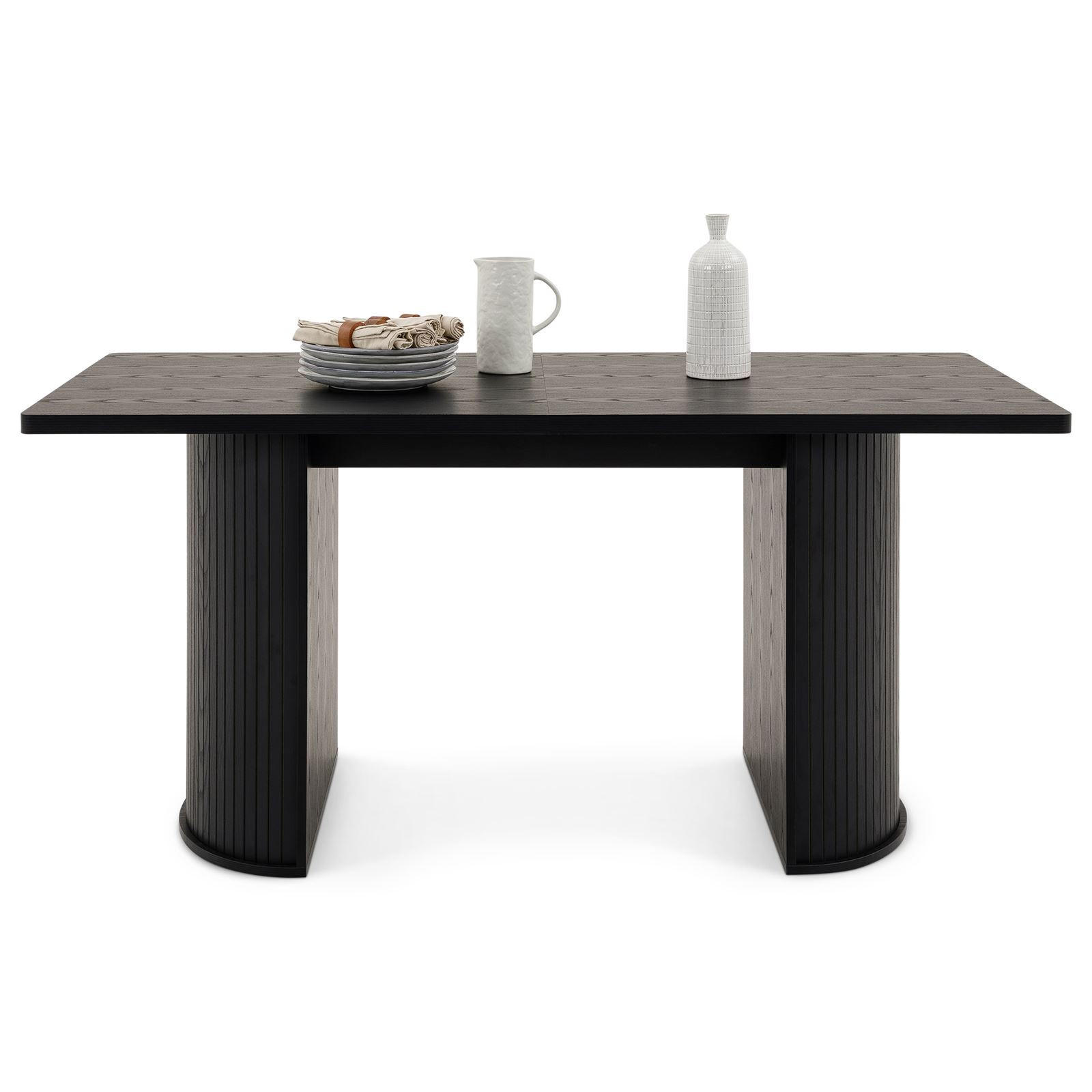 ESSTISCH GUARDA - Schwarz, Holzwerkstoff (75/160/75cm) - IDIMEX