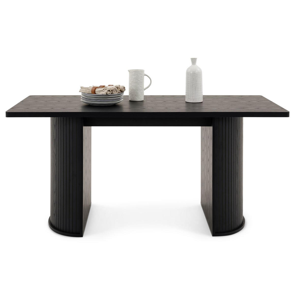 ESSTISCH GUARDA - Schwarz, Holzwerkstoff (75/160/75cm) - IDIMEX