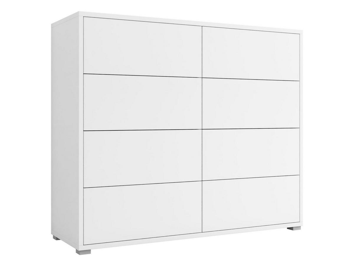 KOMMODE Gesita K8SZ - Silberfarben/Weiß, Holzwerkstoff/Kunststoff (120/93/41cm) - MIRJAN24