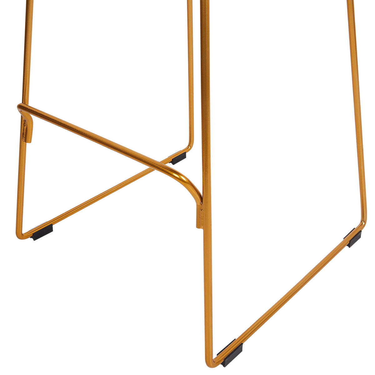 BARSTÜHLEN 2er-Set Gold Pensacola - Goldfarben/Schwarz, Metall (49/99/49cm) - Beliani