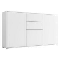 KOMMODE Gesita K3D2SZ - Silberfarben/Weiß, Holzwerkstoff/Kunststoff (141/93/41cm) - MIRJAN24