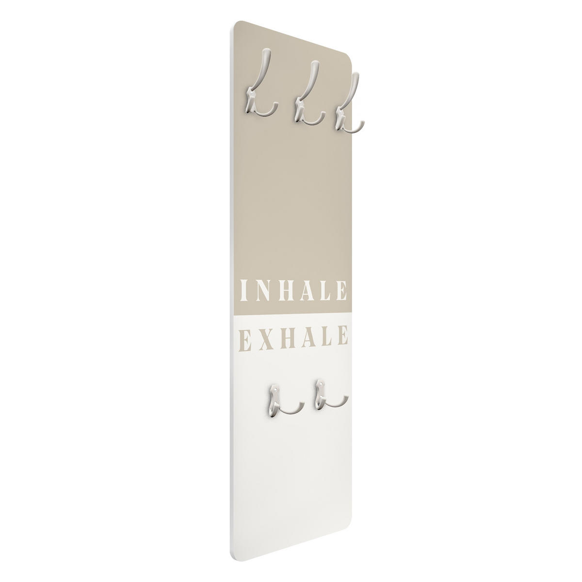 WANDGARDEROBE - Inhale and exhale 34/105 cm - Beige, Holzwerkstoff (34/105/1.6cm) - Bilderwelten