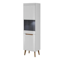 VITRINE in Weiß - Weiß, Holzwerkstoff (53/197/40cm) - MASSENO