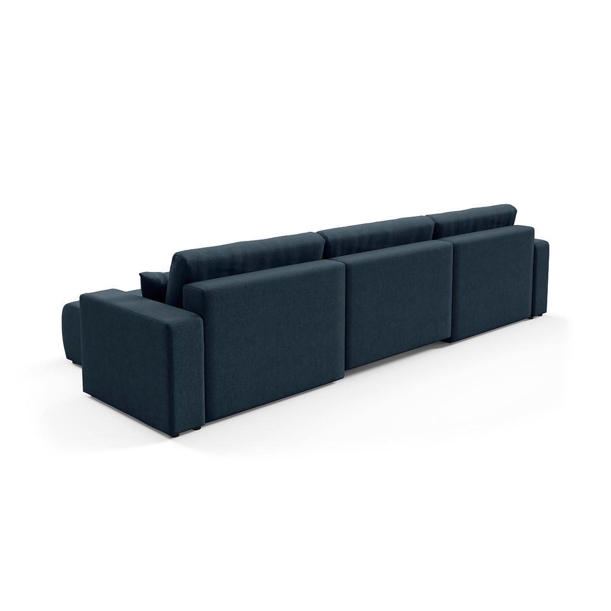 PANORAMASOFA Giulia 5 Sitzplätze Blau - Blau, Holz (344/82/149cm) - Petits-meubles
