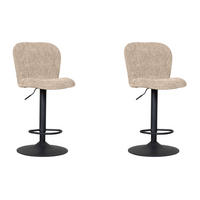 BARHOCKER Vino Beige 53/45/116 cm 2er-Set - Creme, Textil (45/116/53cm) - LABEL51
