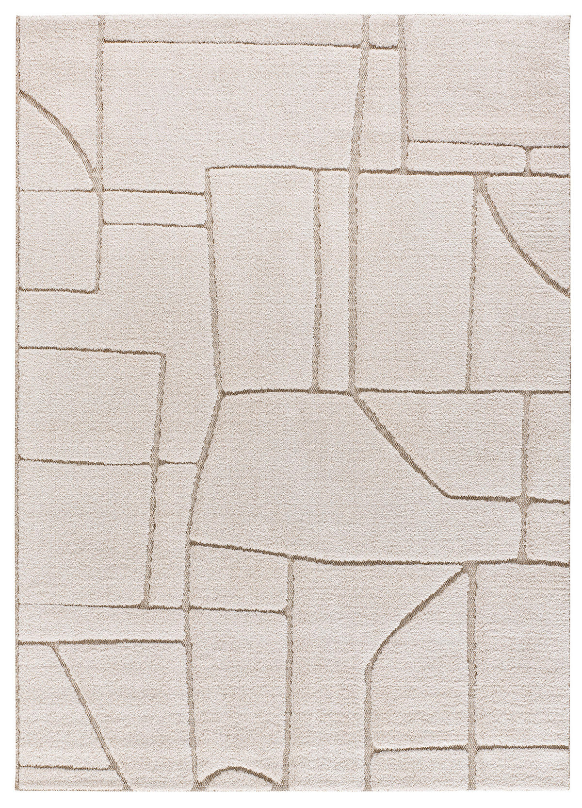 WEBTEPPICH im skandinavischen Stil Weiß Diena 80/150 cm - Weiß, Naturmaterialien/Textil (80/150cm) - Atticgo