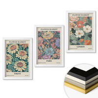 WANDBILDER 3er-Set - 20x30 cm Weißer Rahmen - Blumenposter Tokio Paris London - Weiß, Kunststoff (20/30cm) - ArtPrintCave