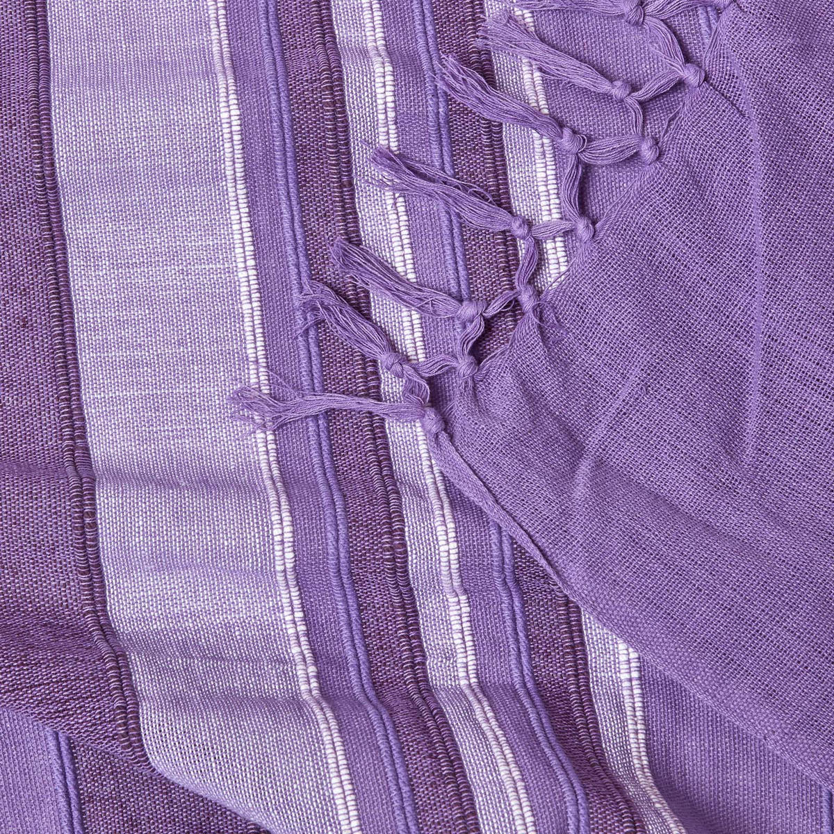 ÜBERWURF Morocco 225/255 cm, 100% Baumwolle gestreift - Violett, Textil (225/255cm) - Homescapes