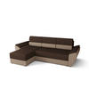 ECKSOFA L REBI L2 Rainbow 20/05 Links mit Schlaffunktion, Braun/Beige, L-Form - Beige/Braun, Textil (251/140cm)