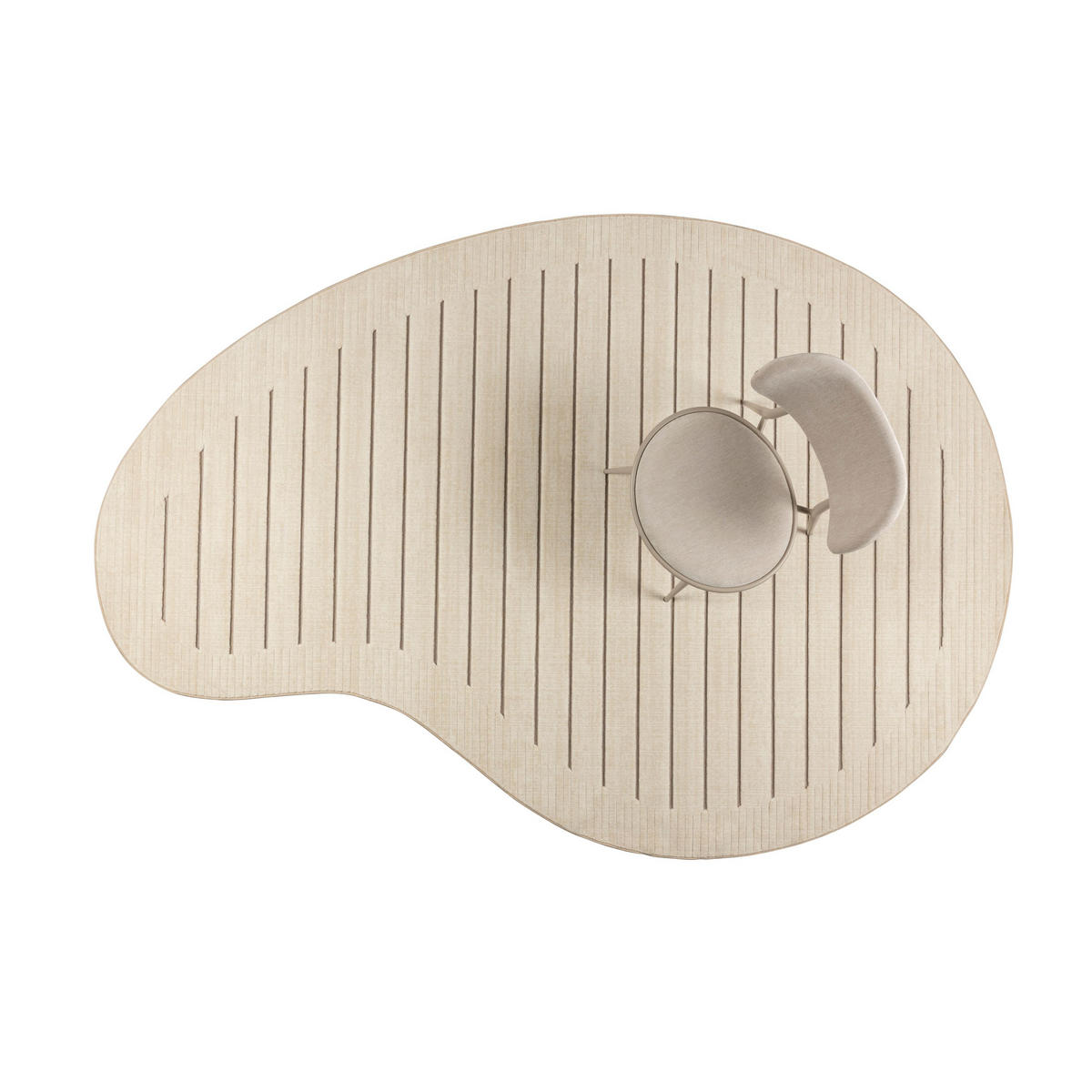 TEPPICH Mister Organische Form 160x230 cm Beige - Beige, Kunststoff (230/160cm) - Zuiver