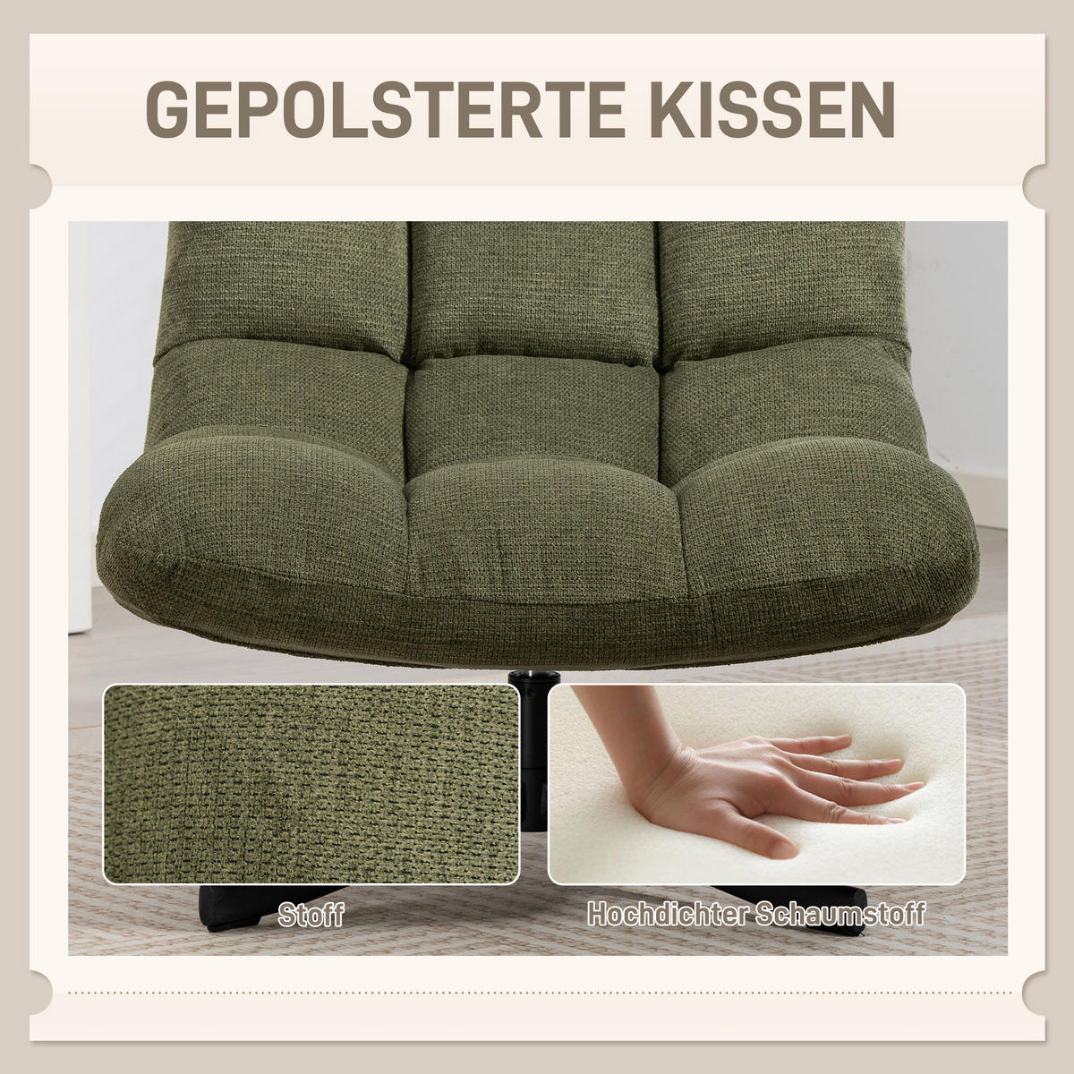 DREHSTUHL Grun 1 Stück - Grün, Metall (75/90/95cm) - GiPP